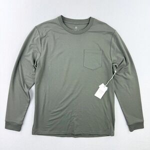 Free‎ Fly Mens Bamboo Flex Long Sleeve Pocket Tee Size S Fatigue Olive UPF 50